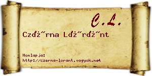 Czérna Lóránt névjegykártya