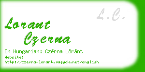 lorant czerna business card